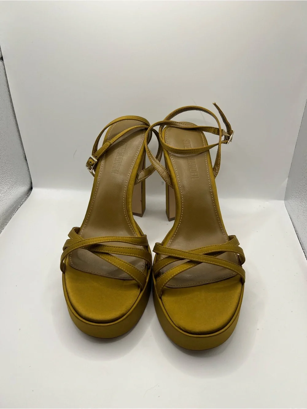 Steve Madden olive Platform Block Heel Sandals
